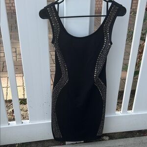 Elegant Black Studded Dress